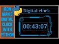Neon Digital Clock With Python | iron man layout| YOU SHOULD TRY THIS PROJECT
