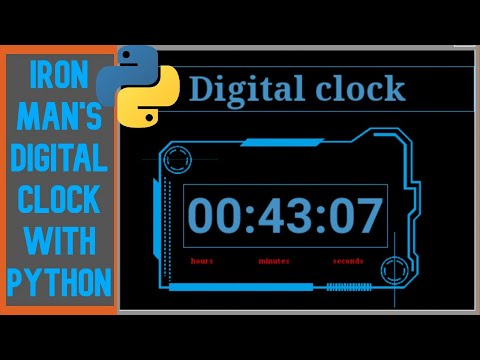 Neon Digital Clock With Python | iron man layout| YOU SHOULD TRY THIS PROJECT