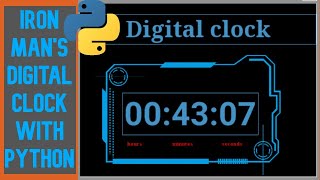 Neon Digital Clock With Python | iron man layout| YOU SHOULD TRY THIS PROJECT