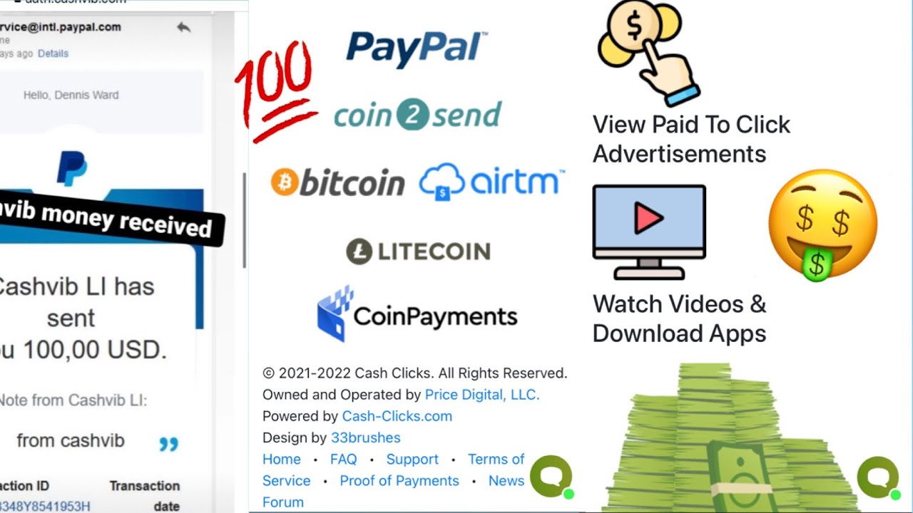 Cash Clicks [Web] NUEVA PÁGINA PARA GANAR DINERO A PAYPAL- REVIEW ...