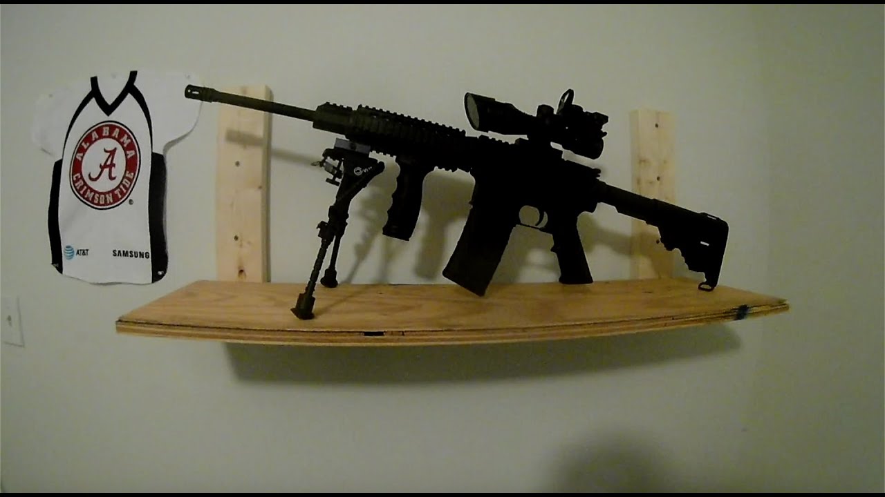 DYI Homemade Gun Rack/Platform/Shelf for any firearm YouTube