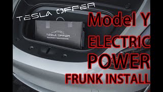 Tesla Model Y: Tesla Offer Electric Power Frunk Step by Step Install