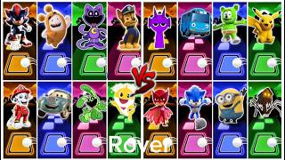 MCQUEEN 🆚 BUS EATER 🆚 GUMMY BEAR 🆚 BABY SHARK 🆚 ODDBODS | Tiles Hop EDM Rush | gameplay  Part 405
