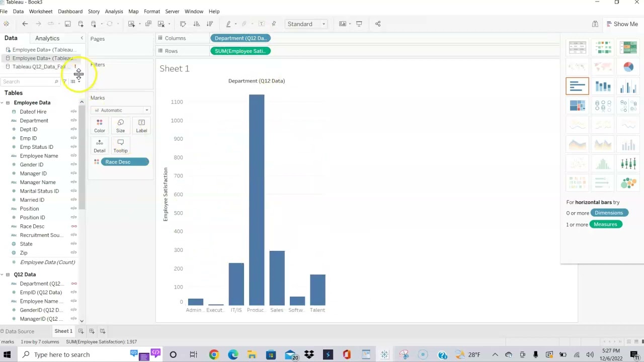 Tableau analytics custom tab: Tableau Basics