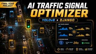 Full AI Traffic Signal Optimizer using YOLOv8 + Django | Final Year Project Demo 2026 Update