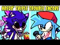 Friday night funkin vs sonicexe triple trouble hreds encore remix fnf modcover