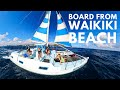 40 For 1 Unforgettable Hour All Ages On A Waikiki Beach Loading Catamaran Sail 