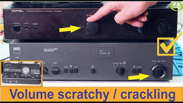 How to fix a scratchy / crackling volume knob on an amplifier, audio interface, computer speakers