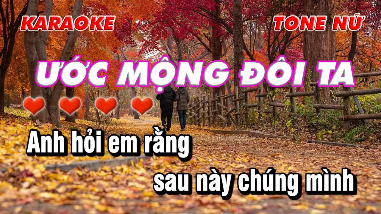 Karaoke Mộng Ước Đôi Ta - Nhạc Sống Tone Nữ Bolero