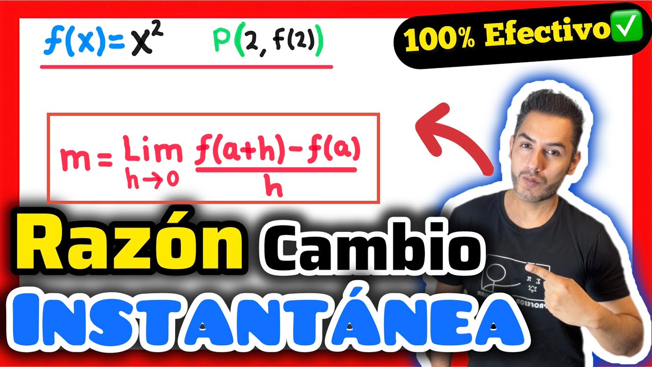RAZÓN de CAMBIO Instantánea [ 𝘽𝙞𝙚𝙣 𝙀𝙭𝙥𝙡𝙞𝙘𝙖𝙙𝙤 😎 🫵 💯 ] Cálculo