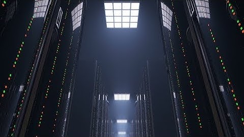 Moving Slow Through Dark Server Room Datacenter | Motion Graphics - Videohive template