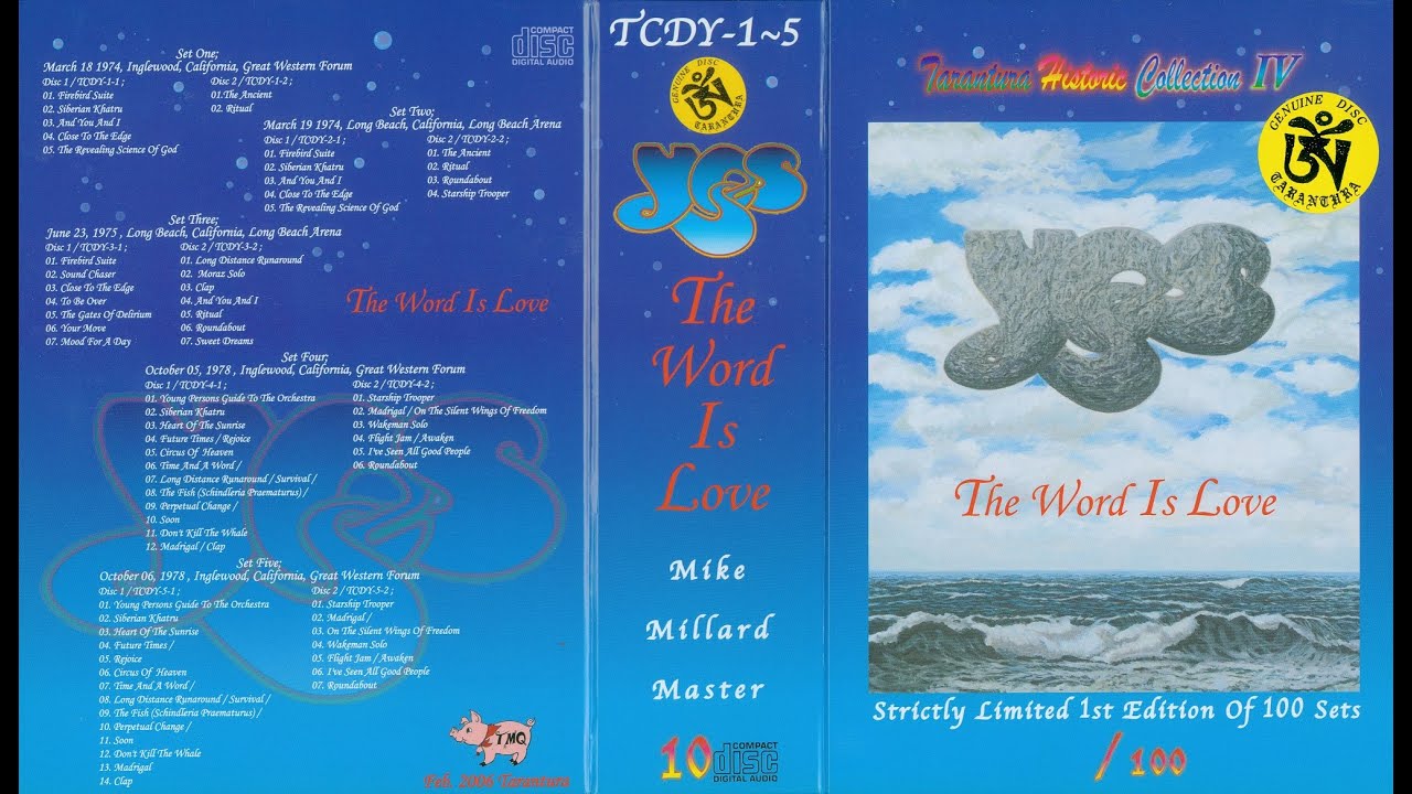 Y E S / T H E - W O R D - I S - L O V E / L I V E / S E T - 1 of 5 