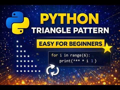 Python Program to Print Triangle Pattern | Step-by-Step for Beginners