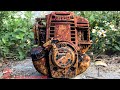 Restoration Old Engine Lawn Mower | Restore Engine Honda Gx35