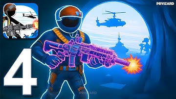 Stickman Warfare: Shooting War - Gameplay Walkthrough Part 4 - Stickman Army (iOS, Android)
