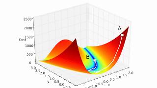 Gradient descent, Rosenbrock function (Nelder)