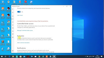 exclusion to Windows Security