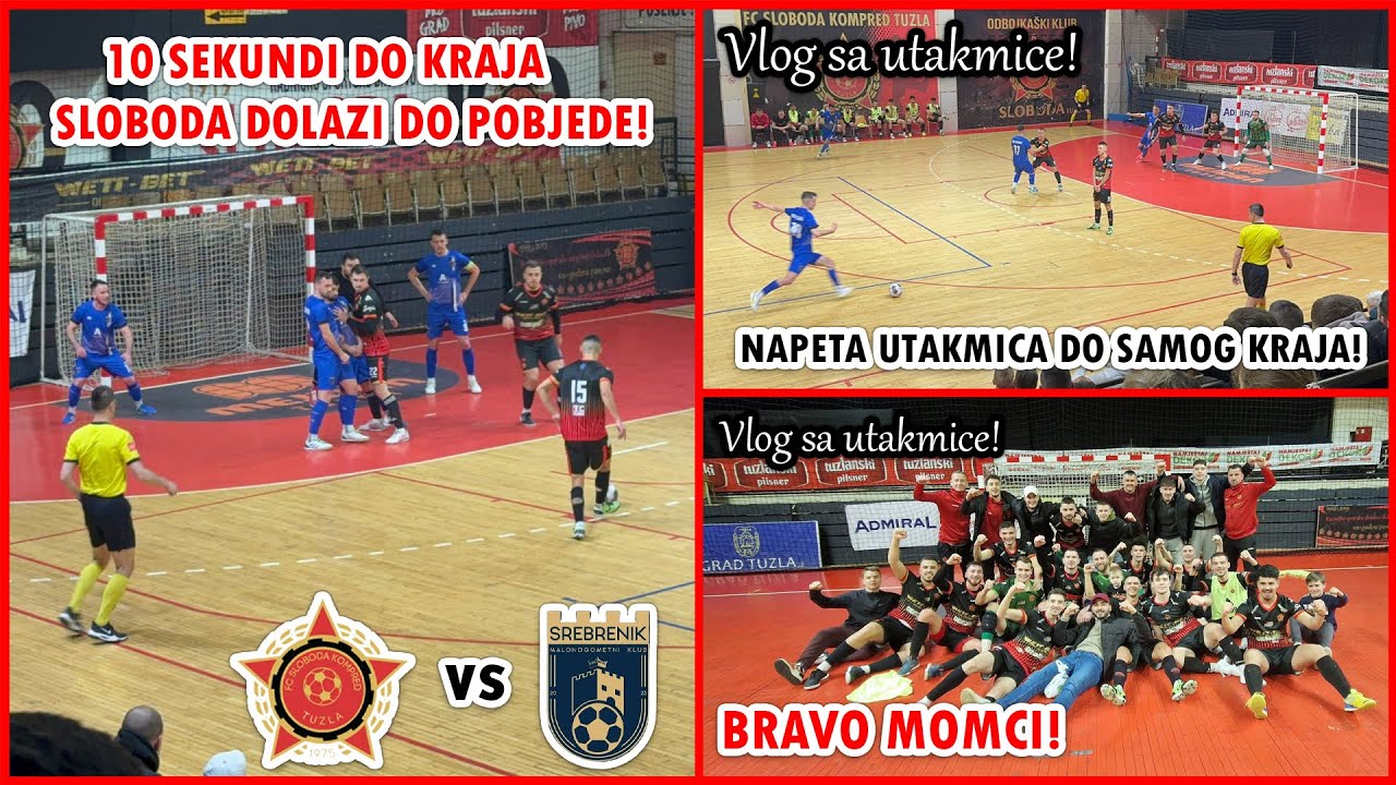 POGLEDAJTE POBJEDU SLOBODE U POSLJEDNJIM MOMENTIMA! | FC Sloboda Kompred - MNK Srebrenik Vlog 🔴⚫