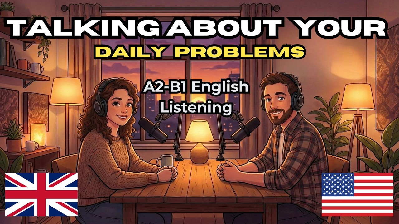 Talking About Your Daily Problems ☕ | Relaxing English Listening Practice (A2–B1)