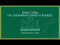 Babson college 2024 graduate commencement ceremony