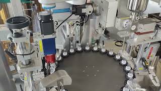 TENZ Full Automatic Lip Gloss Mascara Filling Capping Machine With Auto Tube Inner Cap Cap Placement