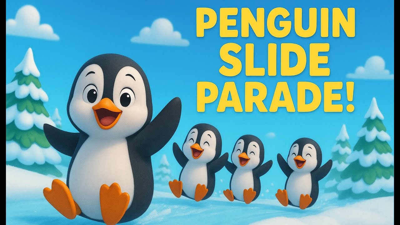 🐧 Penguin Slide Parade! | Fun Winter Dance Song for Kids & Toddlers ...