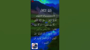سورة التكاثر || الشيخ سعد الغامدي|| قراءة رائعة و صوت جميل جداً