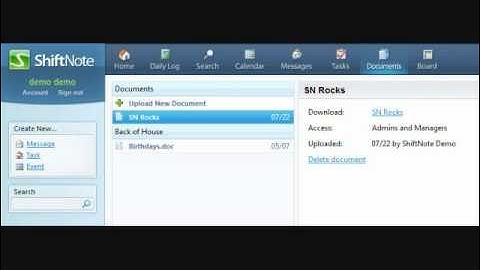 ShiftNote Communication Log