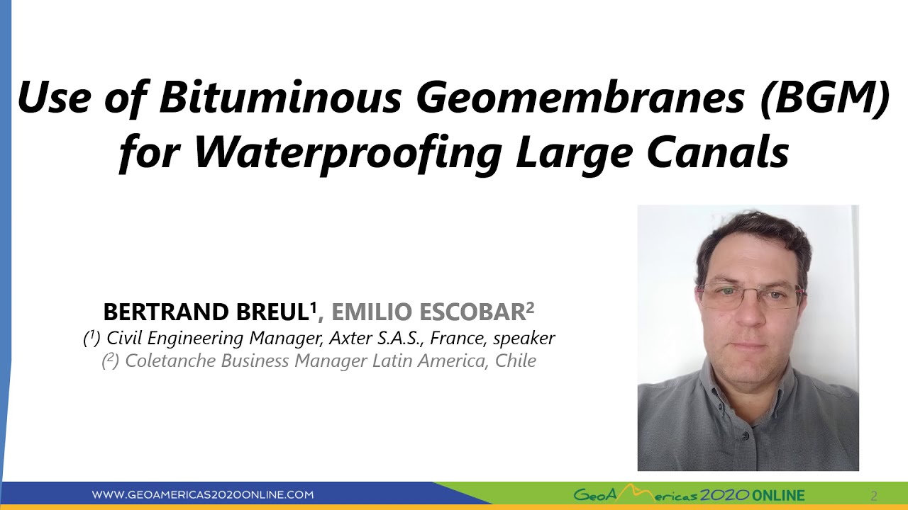 WEBINAR - Bituminous géomembrane to Waterproof Large Canals (EN)
