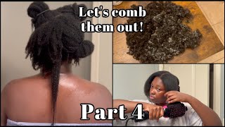 Combing out my locs | PART 4| Finally Done! | Naomi Onlae
