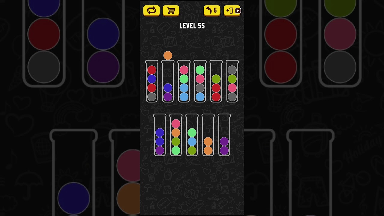 Ball Sort Puzzle - level 55 - YouTube