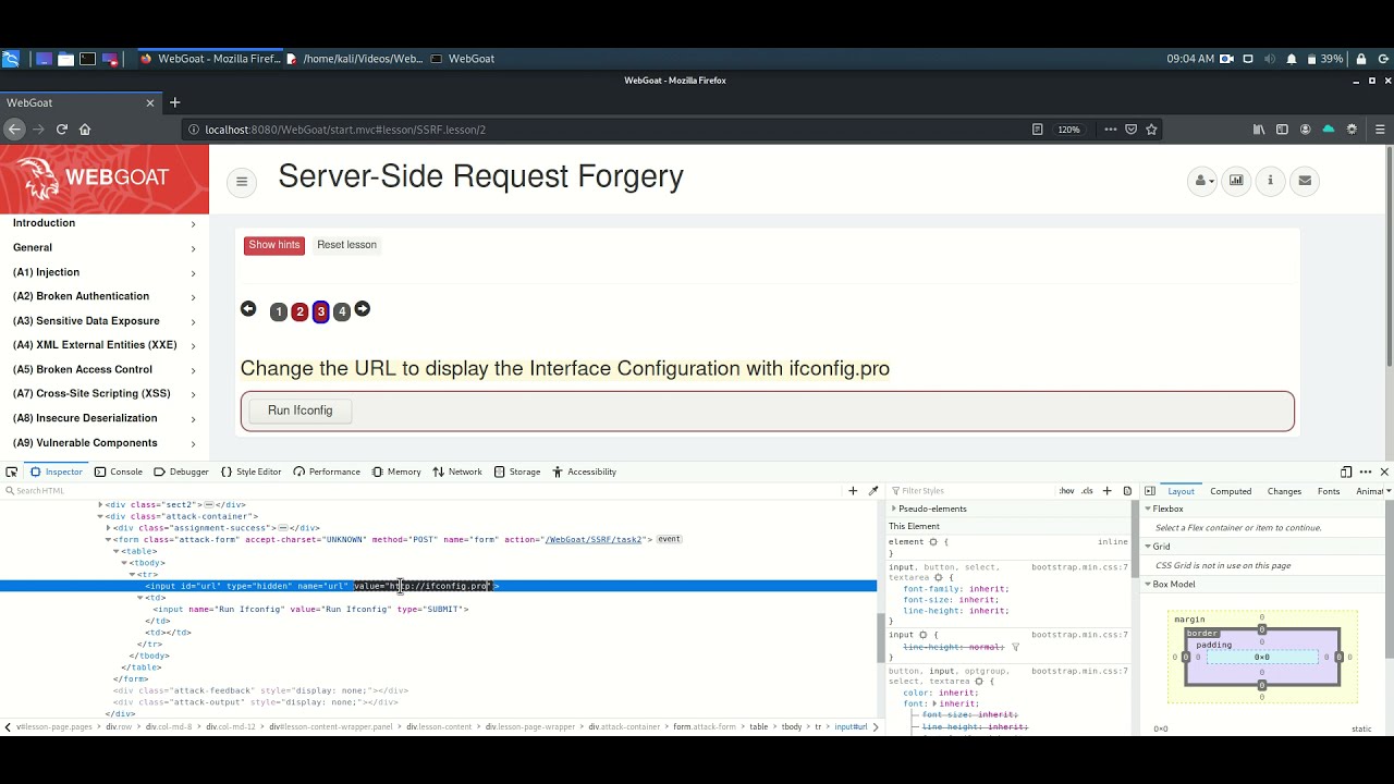 WebGoat 8 Server Side Request Forgery 3 - YouTube
