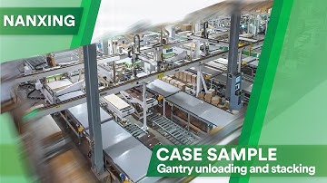 Fast! Nanxing case of double gantrys unloading and stacking
