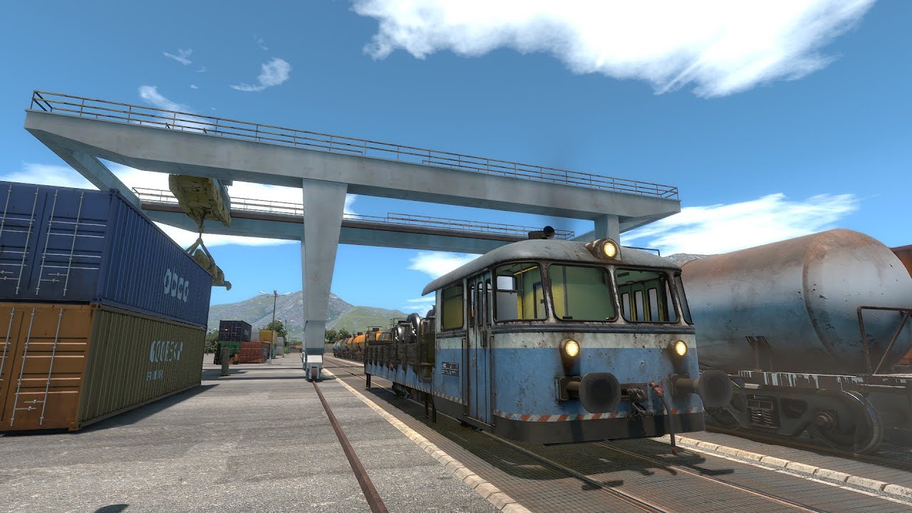 POV operating rail bus time-lapse [Derail Valley]