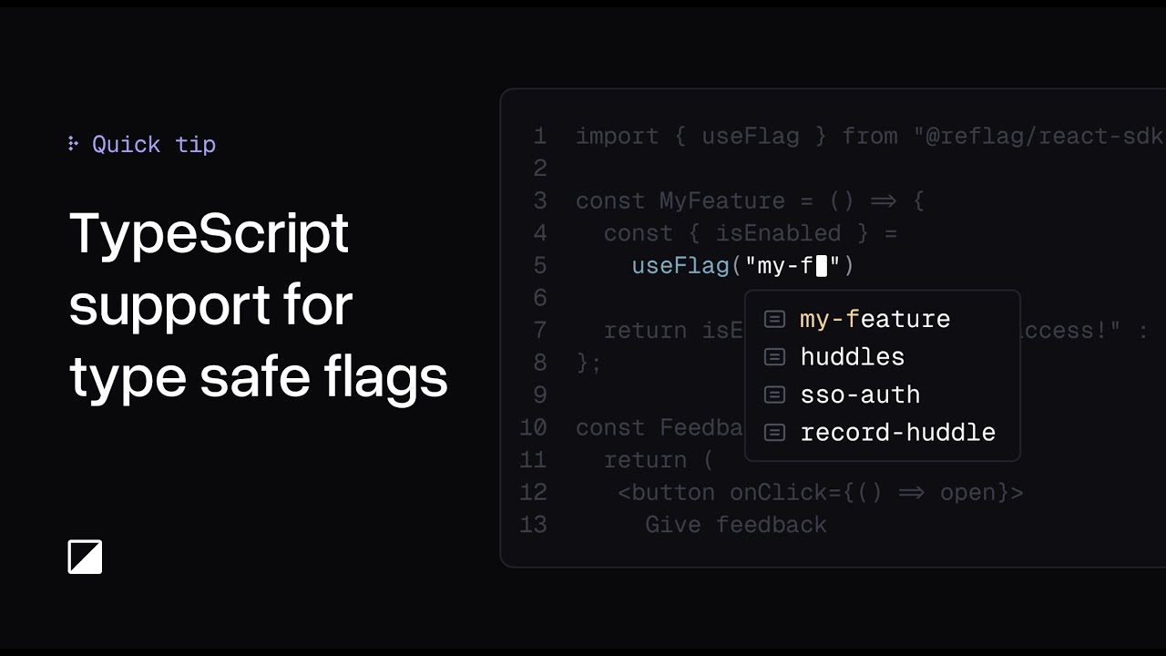 TypeScript support for type safe feature flags - YouTube