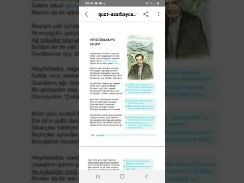 5 ci sinif Azərbaycan dili ''HEYDƏRBABAYA SALAM'' şeiri