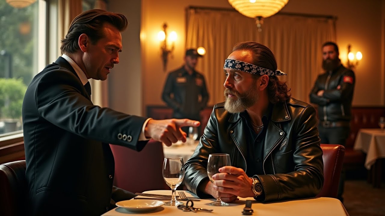 "Gazdag férfi kigúnyol egy motorost az étteremben — Nem tudja, hogy a klubelnökkel ül"