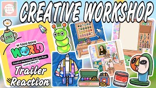 NEW ✨ CREATIVE WORKSHOP FURNITURE PACK! 🎨🖌️🖼️🐛🤩 TOCA BOCA WORLD 🌍