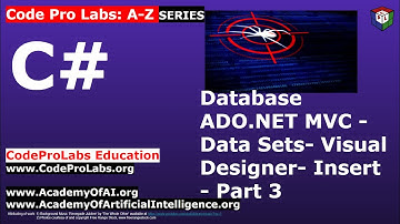 Database ADO.NET MVC - Data Sets- Visual Designer- Insert - Part 3