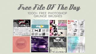Free FIle of The Day #4 1000  Grunge Photoshop Brushes