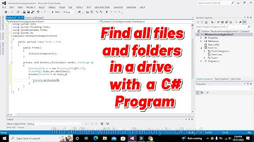 How to find all the files and folders within a drive using c# programming