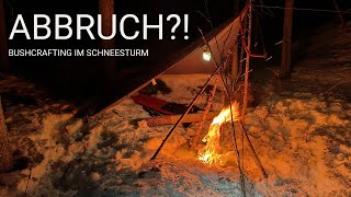 ABBRUCH?! Bushcrafting in schwedischem SCHNEESTURM! 24 Stunden Selbstexperiment