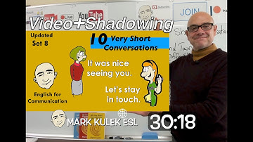 10 Very Short Conversations - wanna play? (shadowing + video) | Learn English - Mark Kulek ESL