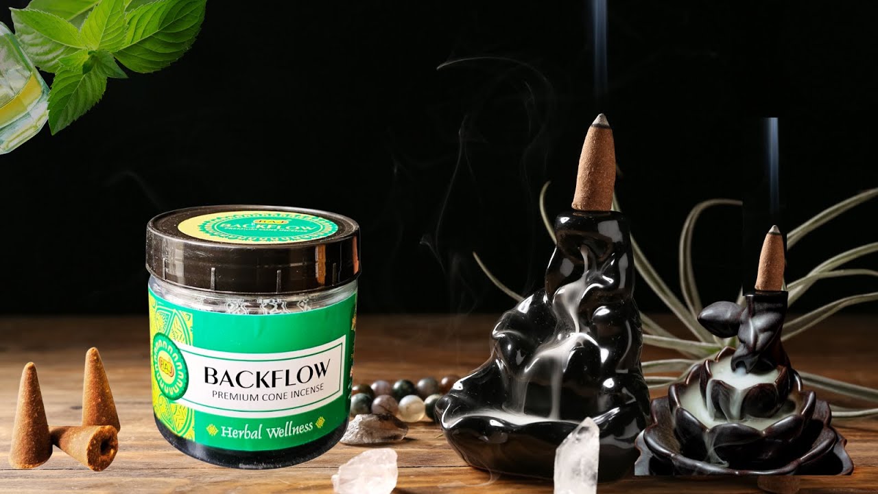 Cleanse Your Space with Herbal Backflow Incense | Ritual & Meditation, Soft Crackling, Flowing Smoke