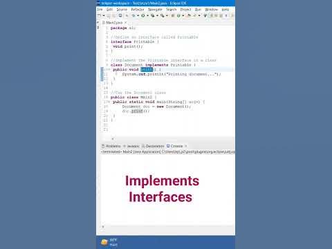implementation of interface in Java - YouTube