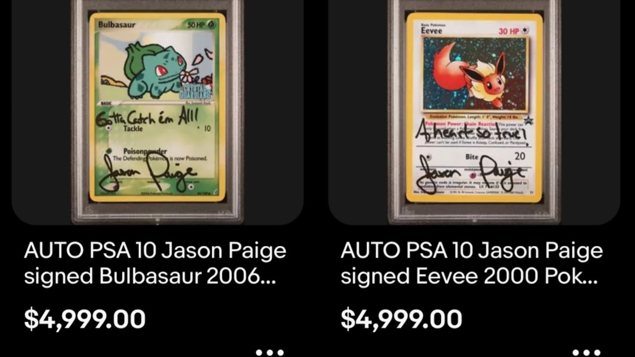 metallic pokemon card Sarah Natochenny Signed Pokemon Pocket Monsters Pikachu / Jigglypuff ( –  Autograph Boss
