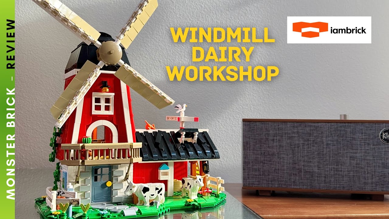 Обзор: набор iambrick "Ветряная мельница, молочная мастерская" (1310 деталей) 40201 "Фермерский а...