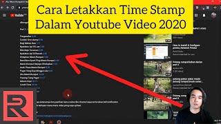 Tutorial-Cara Letakkan Time Stamp Link Dalam Youtube Video 2020