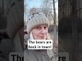 Brit in Minnesota. The bears are back in town! #britinamerica #minnesota #blackbear #birdfeeder