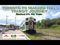 Toronto to niagara falls full transit journey method 1 go train